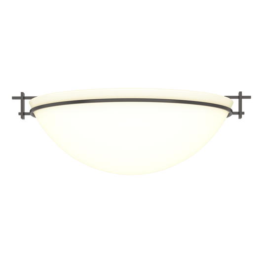 Moonband Large Semi-Flush - Oil Rubbed Bronze - Opal Glass by Hubbardton Forge