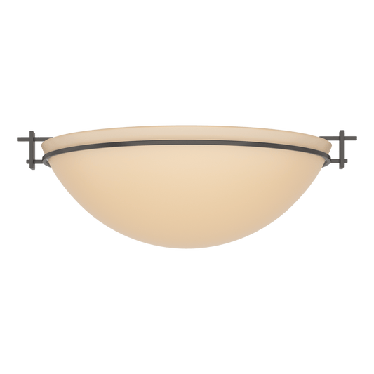 Moonband Large Semi-Flush - Oil Rubbed Bronze - Sand Glass by Hubbardton Forge