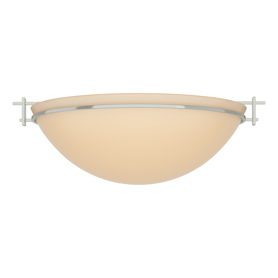 Moonband Large Semi-Flush - Sterling - Sand Glass by Hubbardton Forge