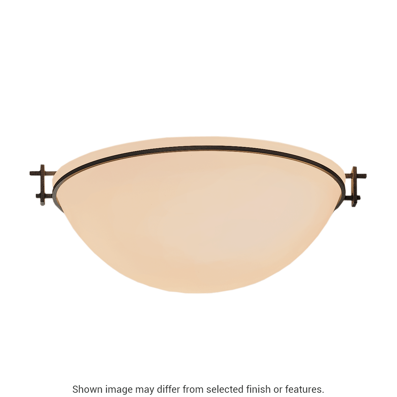 Moonband Large Semi-Flush - White - Sand Glass by Hubbardton Forge