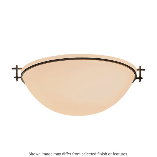 Moonband Large Semi-Flush - White - Sand Glass by Hubbardton Forge