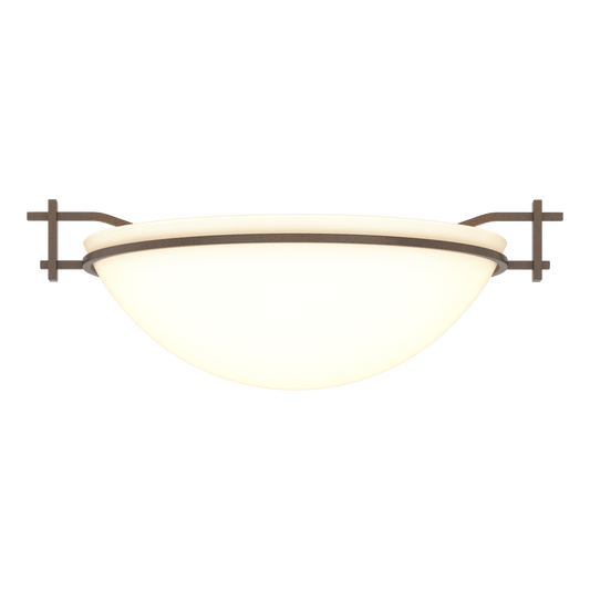 Moonband Semi-Flush - Bronze - Opal Glass by Hubbardton Forge