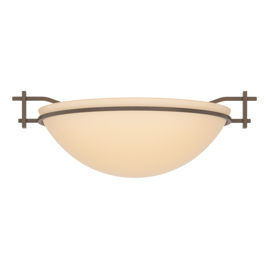 Moonband Semi-Flush - Bronze - Sand Glass by Hubbardton Forge