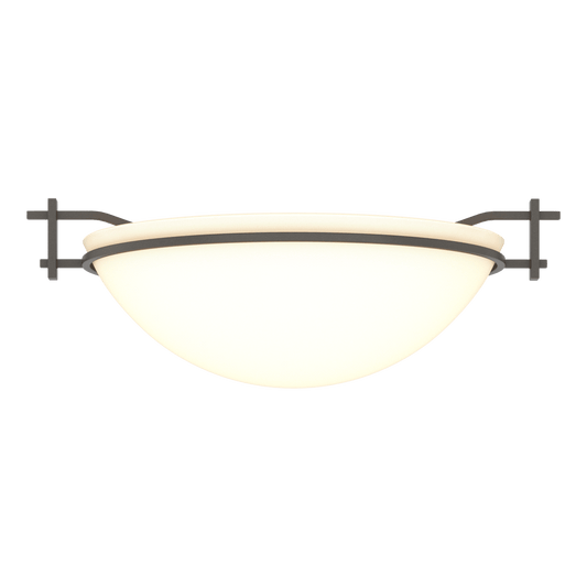 Moonband Semi-Flush - Dark Smoke - Opal Glass by Hubbardton Forge