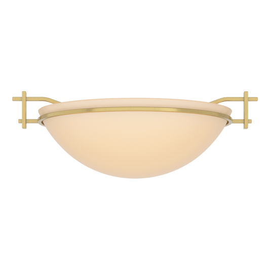 Moonband Semi-Flush - Modern Brass - Sand Glass by Hubbardton Forge