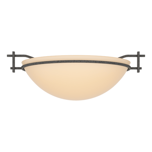 Moonband Semi-Flush - Natural Iron - Sand Glass by Hubbardton Forge