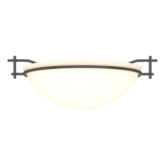 Moonband Semi-Flush - Oil Rubbed Bronze - Opal Glass by Hubbardton Forge