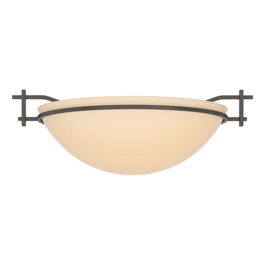 Moonband Semi-Flush - Oil Rubbed Bronze - Sand Glass by Hubbardton Forge