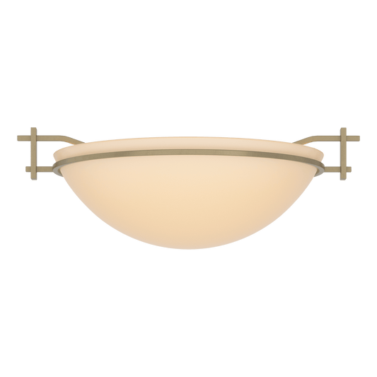 Moonband Semi-Flush - Soft Gold - Sand Glass by Hubbardton Forge