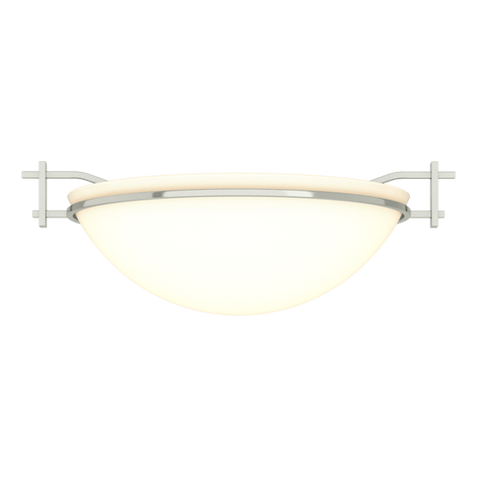 Moonband Semi-Flush - Sterling - Opal Glass by Hubbardton Forge