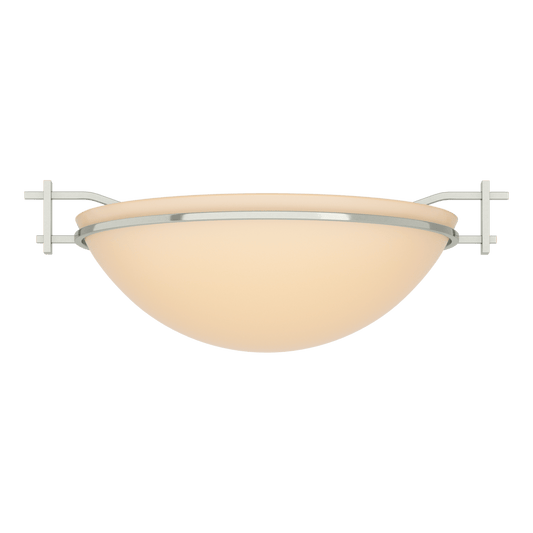 Moonband Semi-Flush - Sterling - Sand Glass by Hubbardton Forge