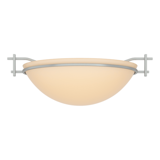 Moonband Semi-Flush - Vintage Platinum - Sand Glass by Hubbardton Forge