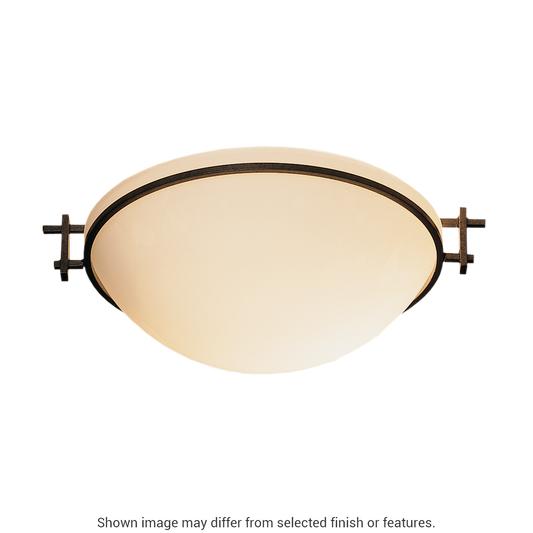 Moonband Semi-Flush - White - Opal Glass by Hubbardton Forge