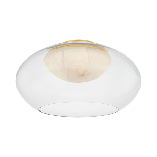 Moore Large Flush Mount - Aged Brass by Hudson Valley Lighting