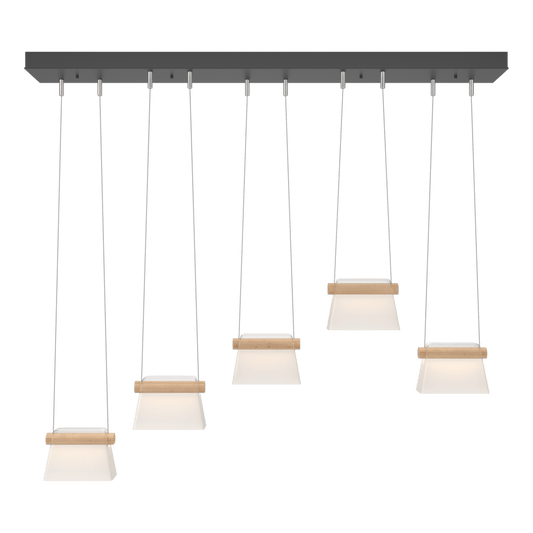 More Cowbell LED Pendant - Black - Clear with Frost Glass by Hubbardton Forge