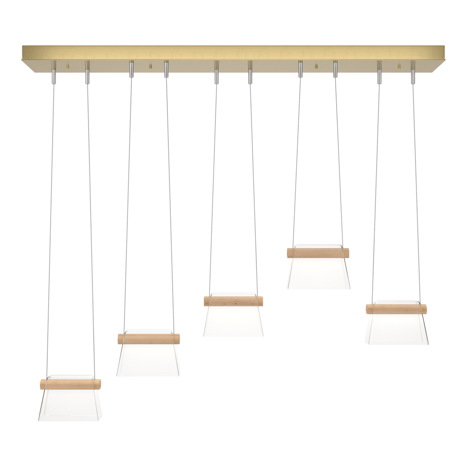More Cowbell LED Pendant - Modern Brass - Clear Glass by Hubbardton Forge