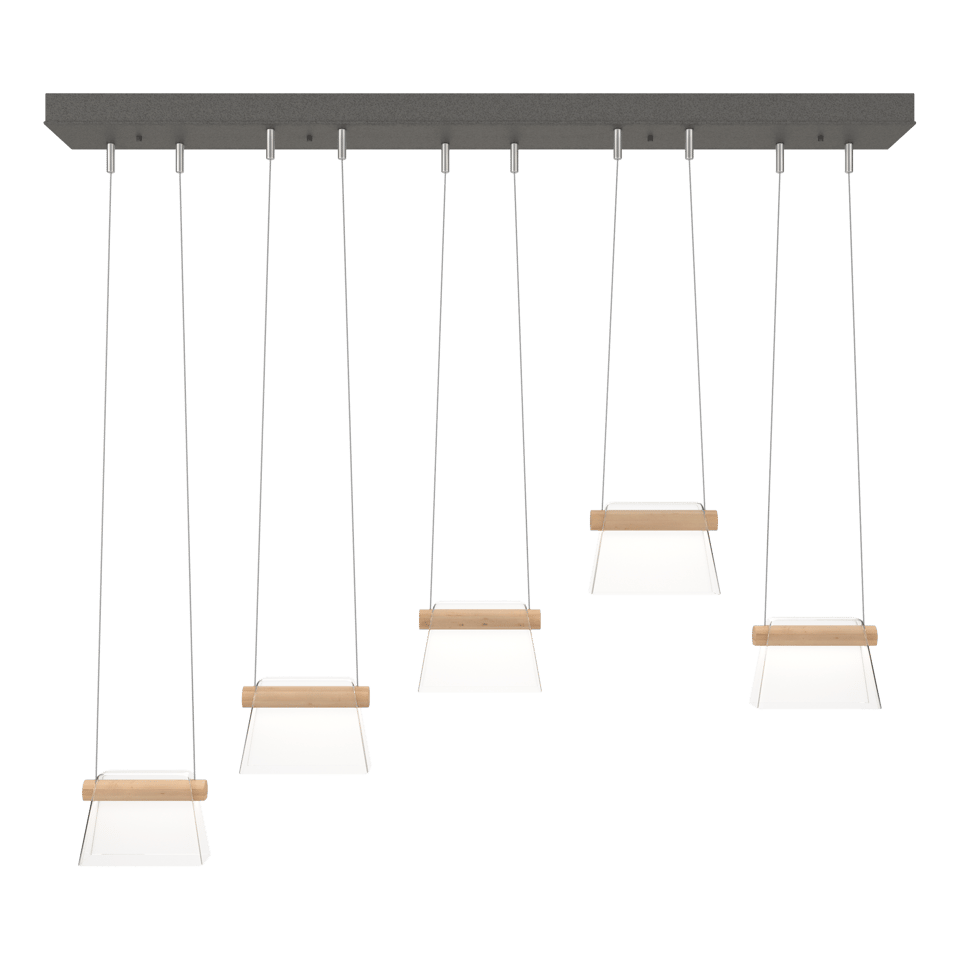 More Cowbell LED Pendant - Natural Iron - Clear Glass by Hubbardton Forge