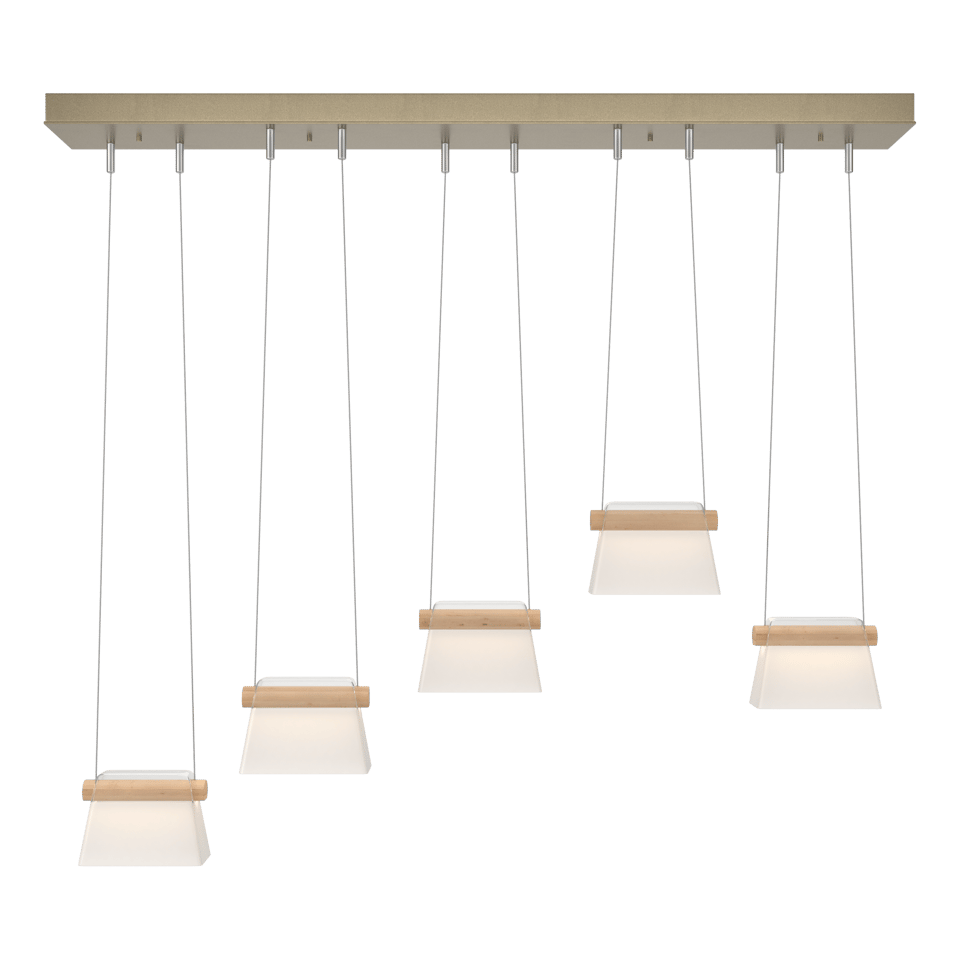 More Cowbell LED Pendant - Soft Gold - Clear with Frost Glass by Hubbardton Forge