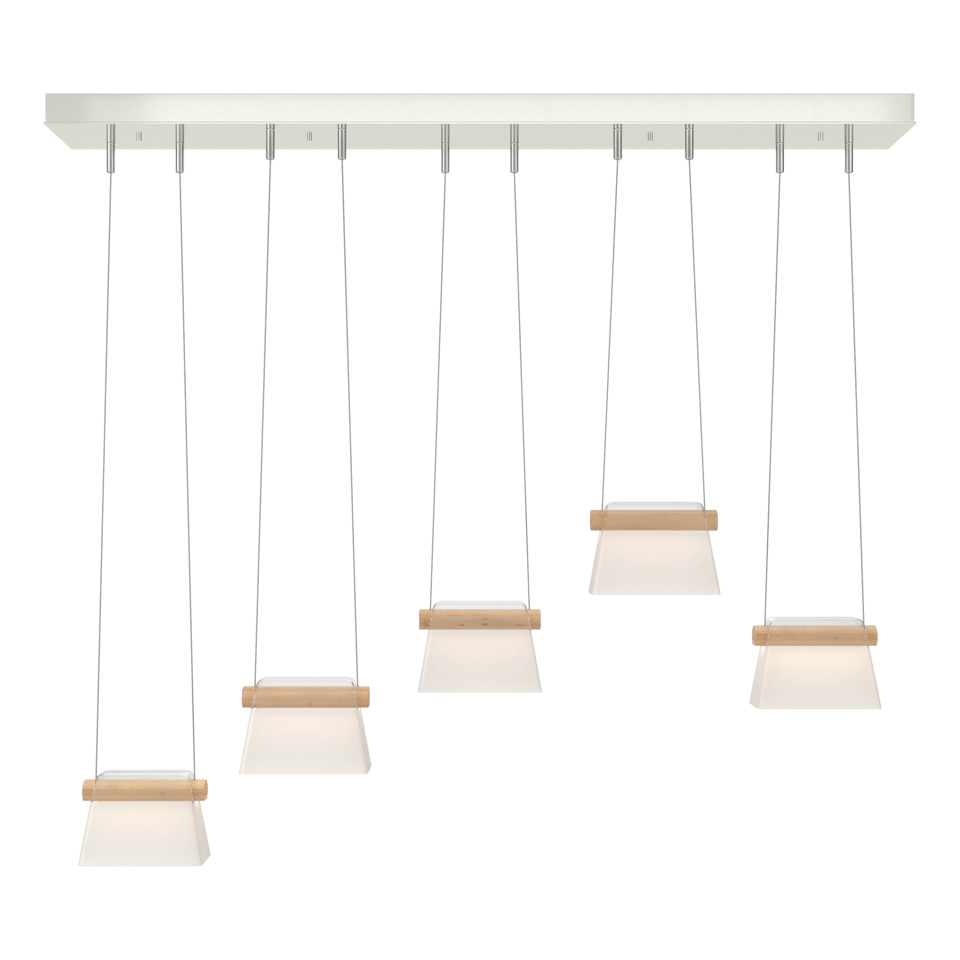 More Cowbell LED Pendant - Sterling - Clear with Frost Glass by Hubbardton Forge