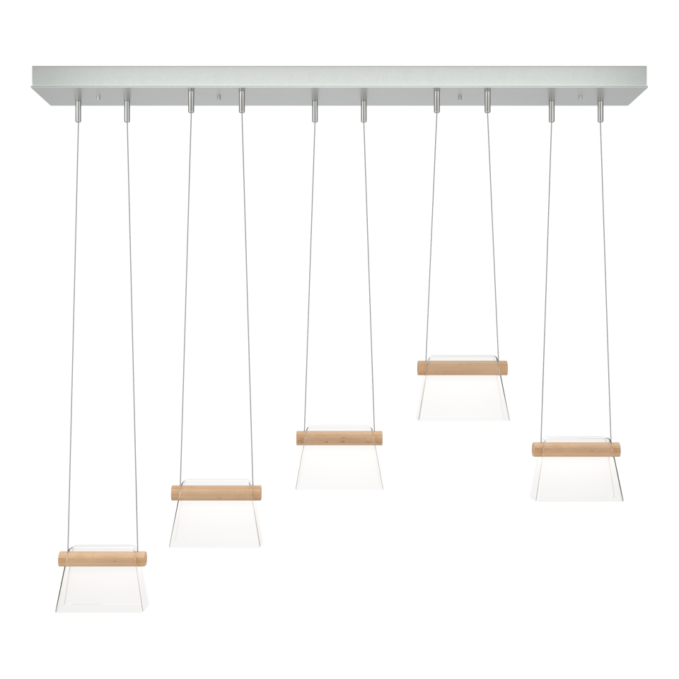 More Cowbell LED Pendant - Vintage Platinum - Clear Glass by Hubbardton Forge