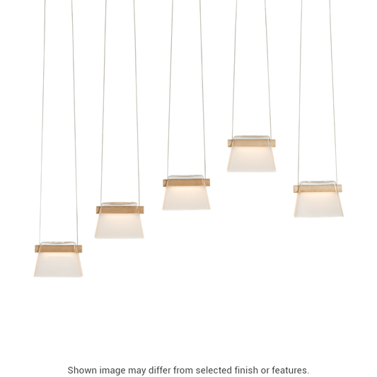 More Cowbell LED Pendant - White - Clear with Frost Glass by Hubbardton Forge