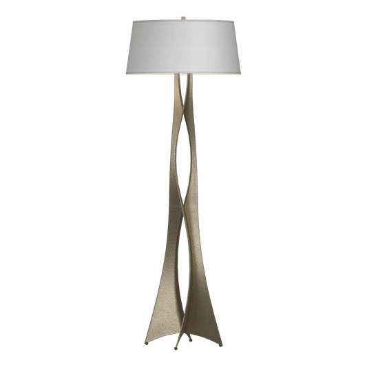 Moreau Floor Lamp - Soft Gold - Natural Anna Shade by Hubbardton Forge