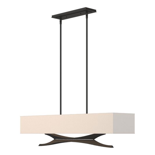 Moreau Pendant - Black - Flax Shade by Hubbardton Forge