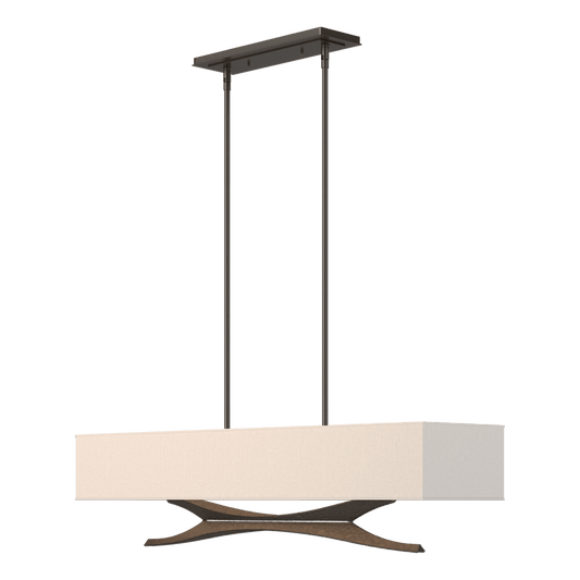 Moreau Pendant - Oil Rubbed Bronze - Flax Shade by Hubbardton Forge