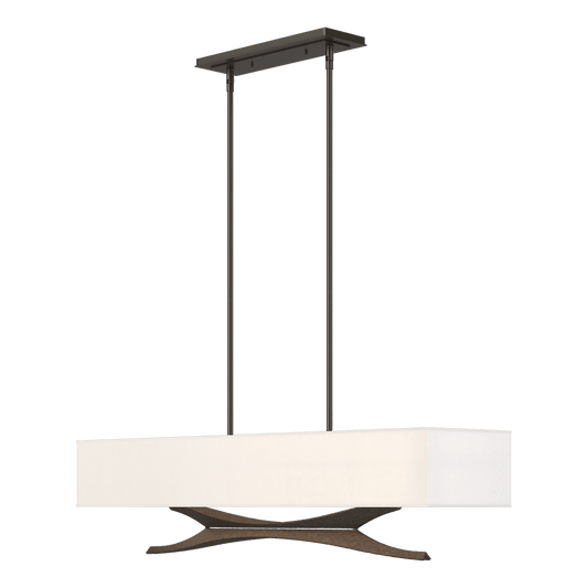 Moreau Pendant - Oil Rubbed Bronze - Natural Anna Shade by Hubbardton Forge