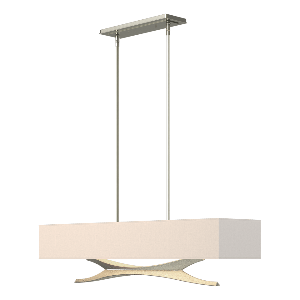 Moreau Pendant - Sterling - Flax Shade by Hubbardton Forge