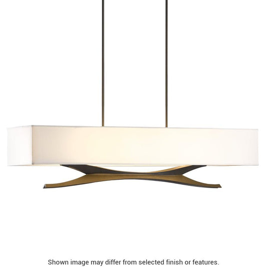 Moreau Pendant - White - Natural Anna Shade by Hubbardton Forge