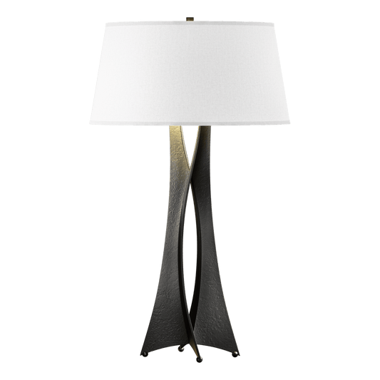 Moreau Tall Table Lamp - Black - Flax Shade by Hubbardton Forge