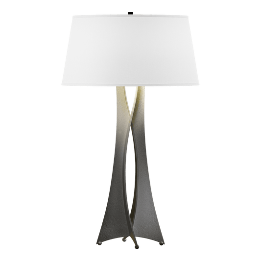Moreau Tall Table Lamp - Natural Iron - Natural Anna Shade by Hubbardton Forge