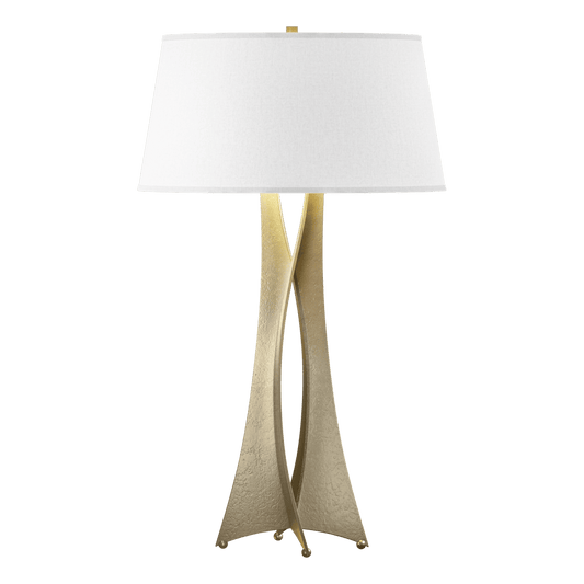 Moreau Tall Table Lamp - Soft Gold - Flax Shade by Hubbardton Forge
