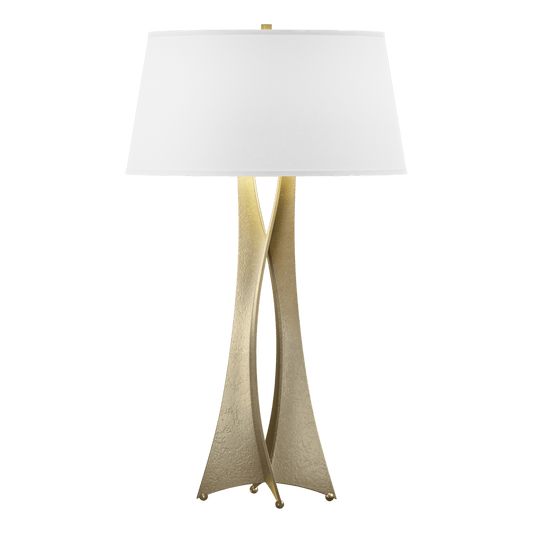 Moreau Tall Table Lamp - Soft Gold - Natural Anna Shade by Hubbardton Forge