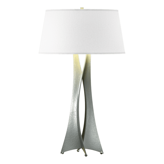 Moreau Tall Table Lamp - Vintage Platinum - Flax Shade by Hubbardton Forge