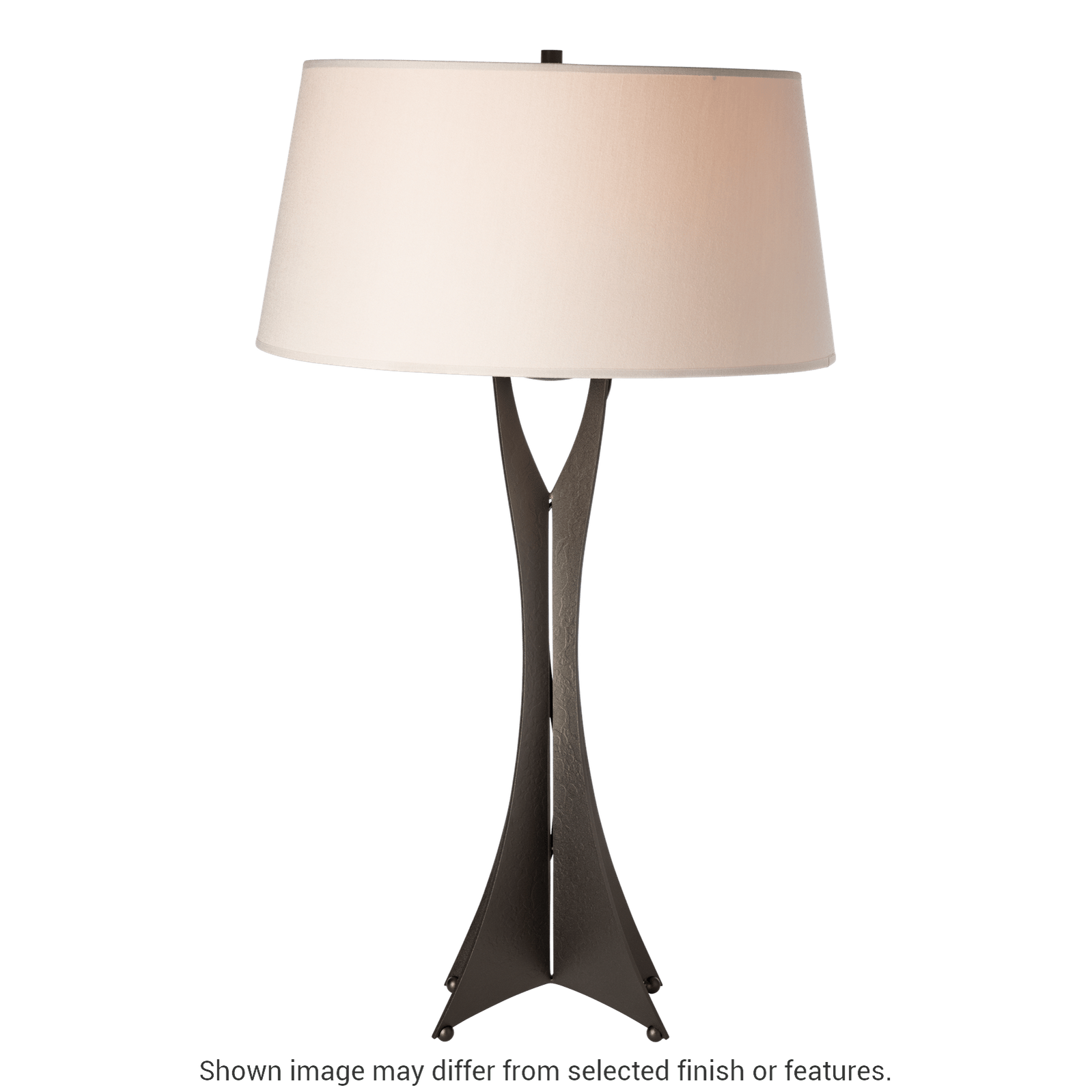 Moreau Tall Table Lamp - White - Natural Anna Shade by Hubbardton Forge