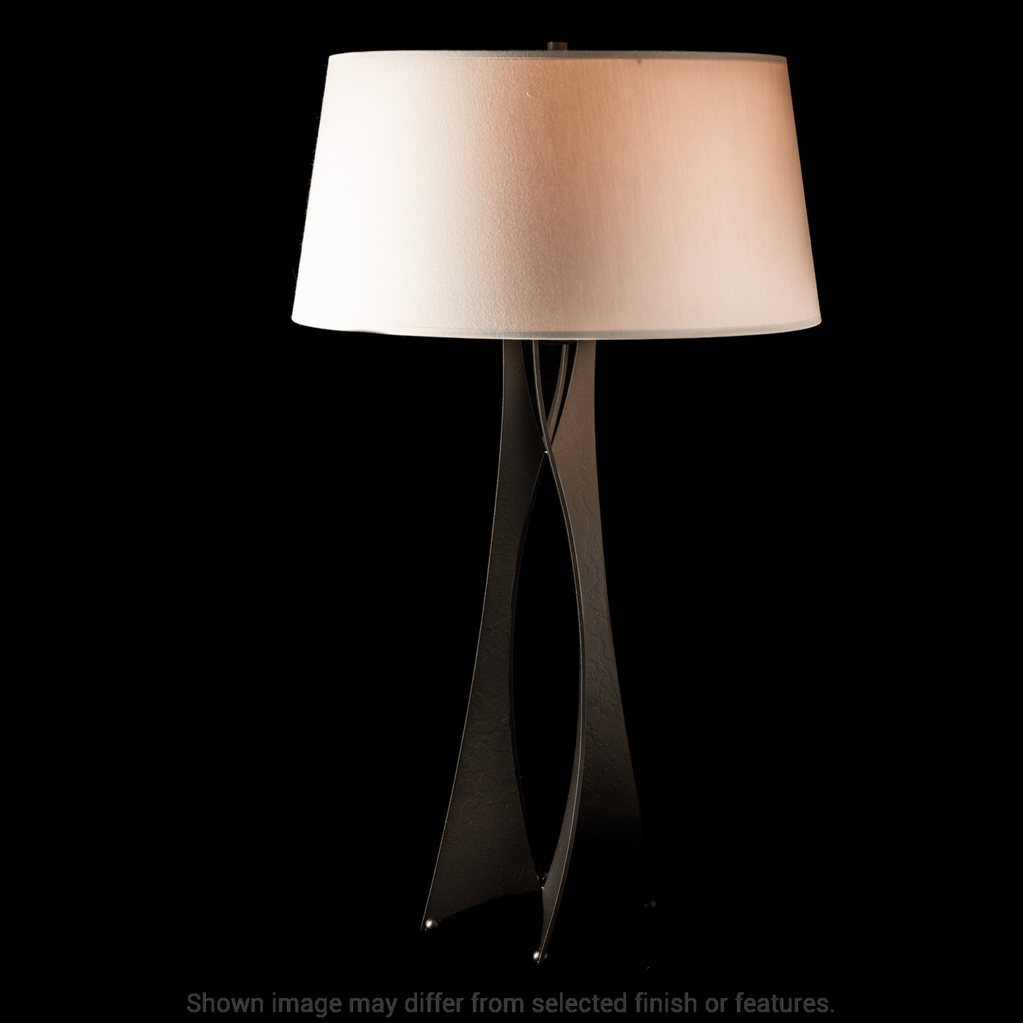 Moreau Tall Table Lamp - White - Natural Anna Shade by Hubbardton Forge