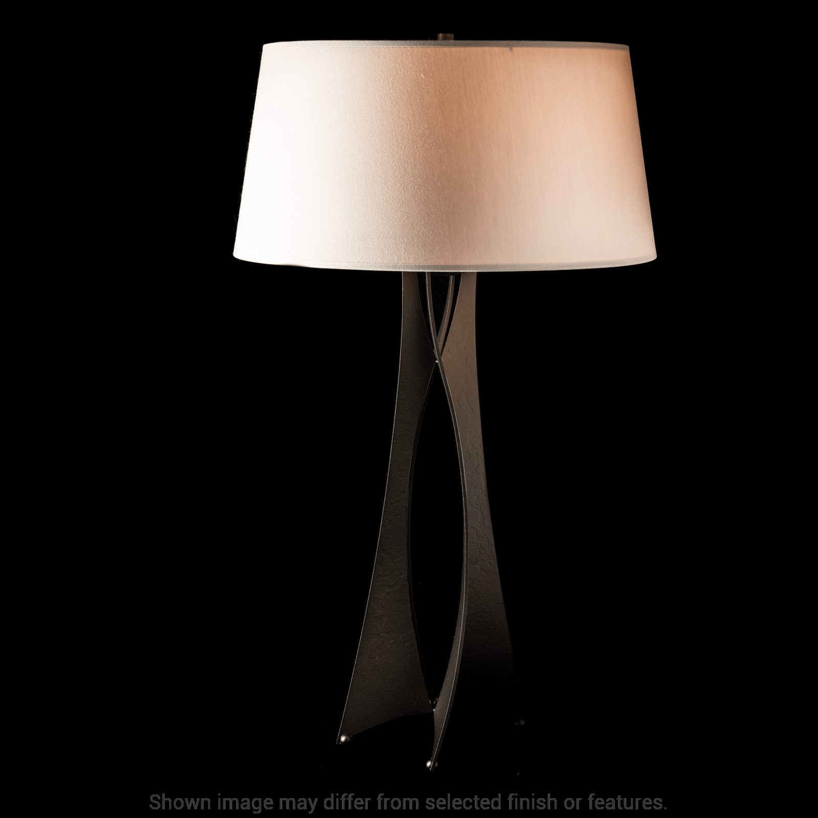 Moreau Tall Table Lamp - White - Natural Anna Shade by Hubbardton Forge