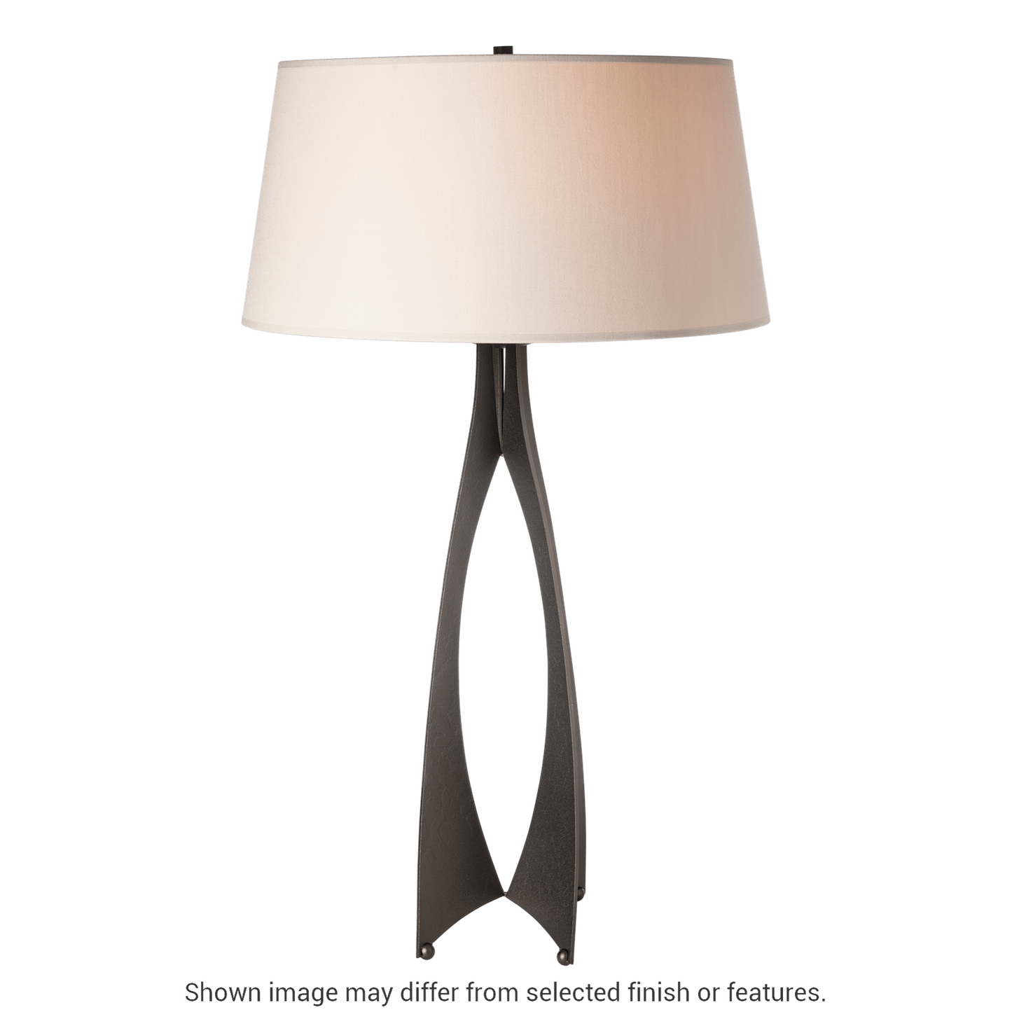 Moreau Tall Table Lamp - White - Natural Anna Shade by Hubbardton Forge