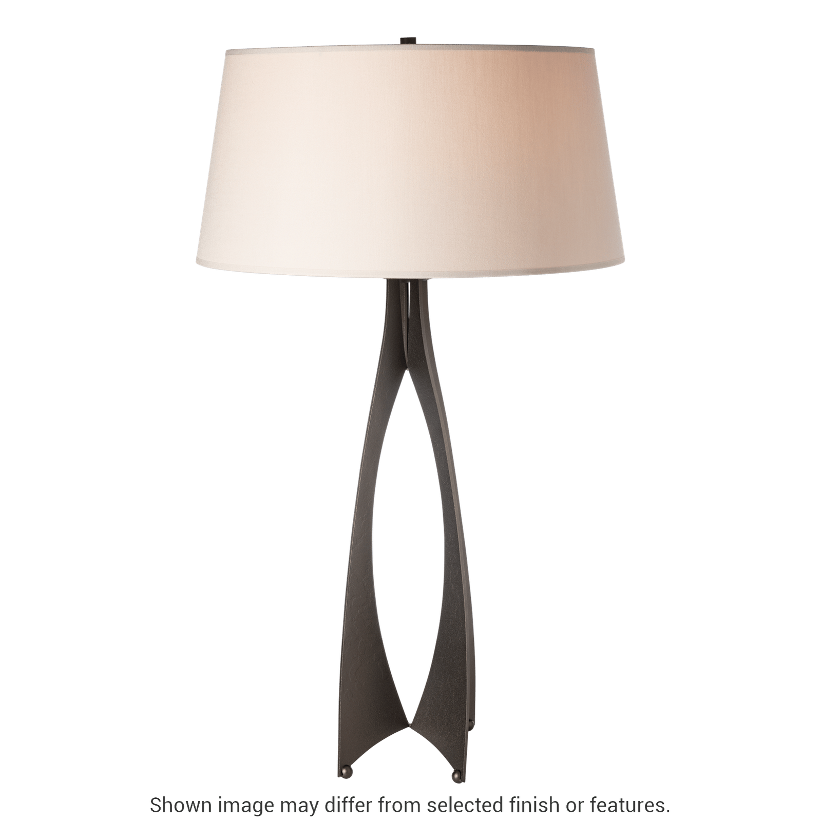 Moreau Tall Table Lamp - White - Natural Anna Shade by Hubbardton Forge