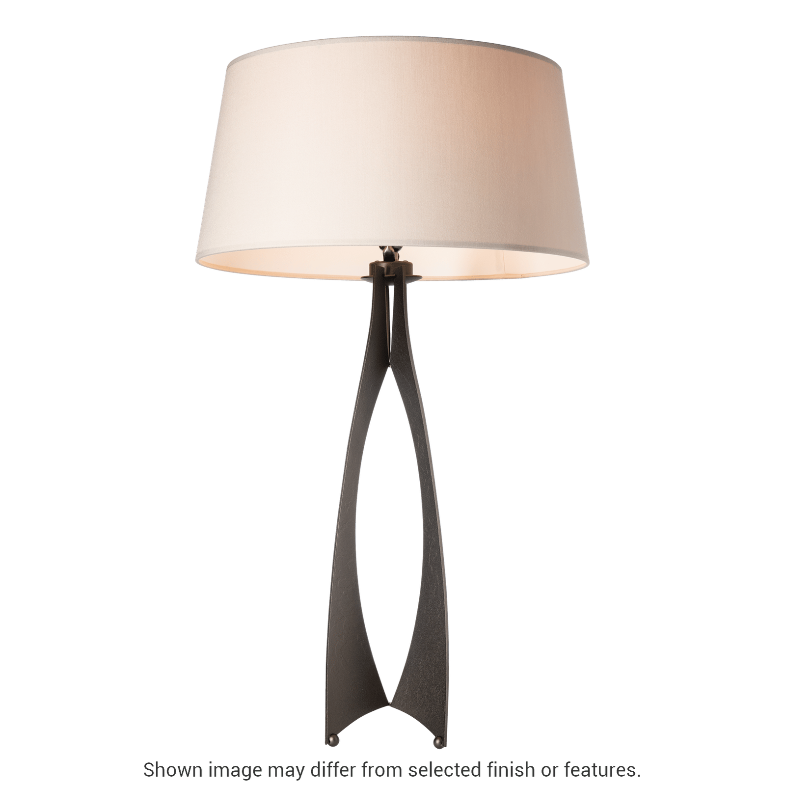 Moreau Tall Table Lamp - White - Natural Anna Shade by Hubbardton Forge