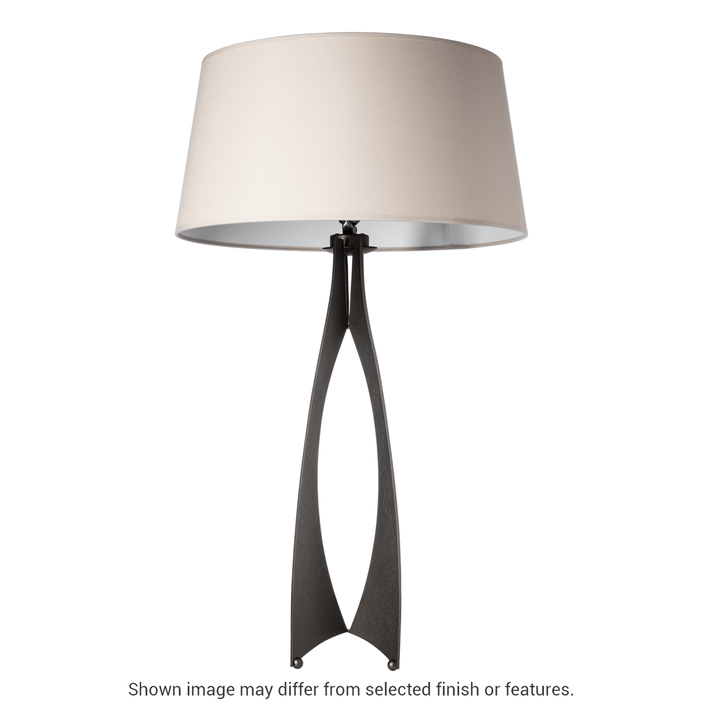 Moreau Tall Table Lamp - White - Natural Anna Shade by Hubbardton Forge
