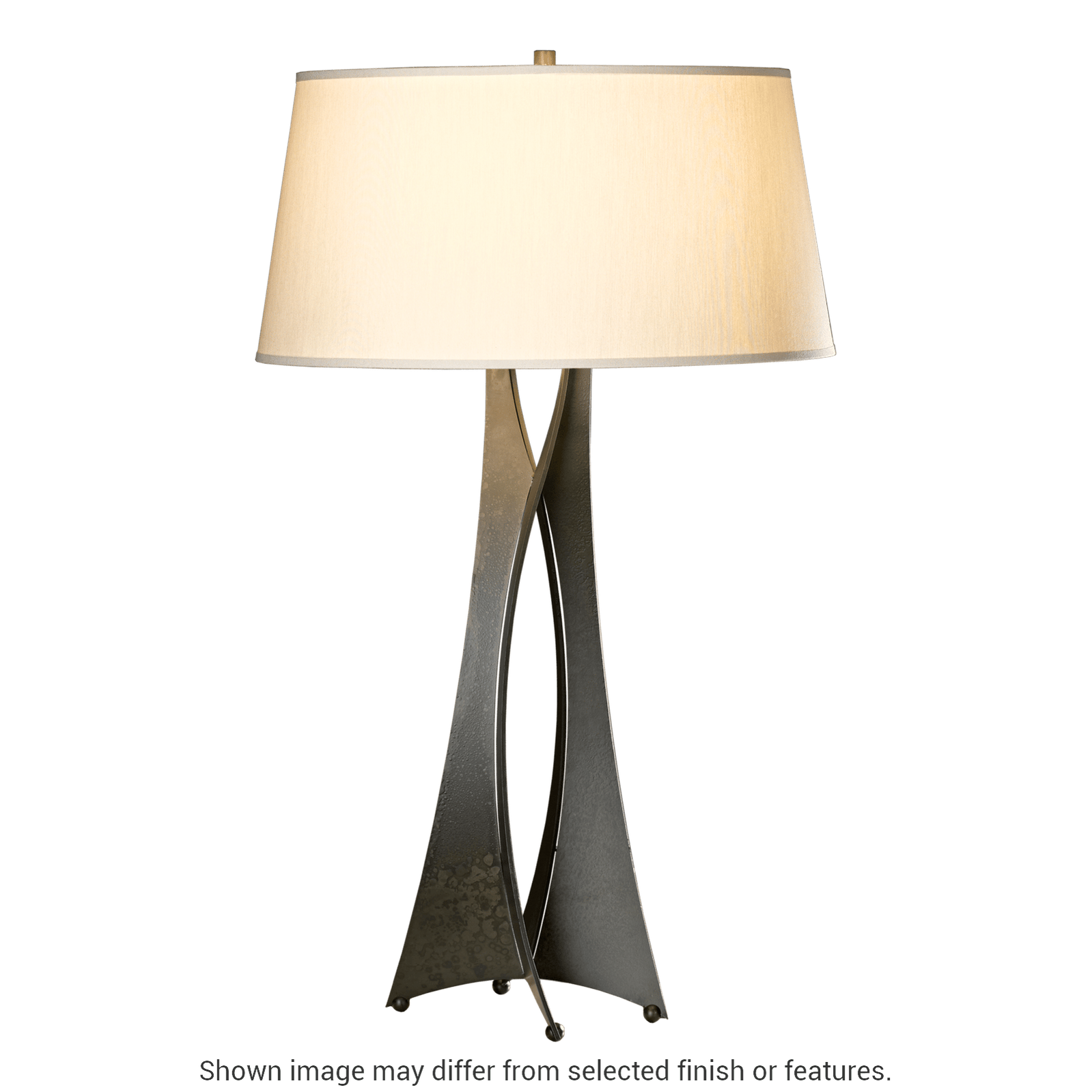 Moreau Tall Table Lamp - White - Natural Anna Shade by Hubbardton Forge