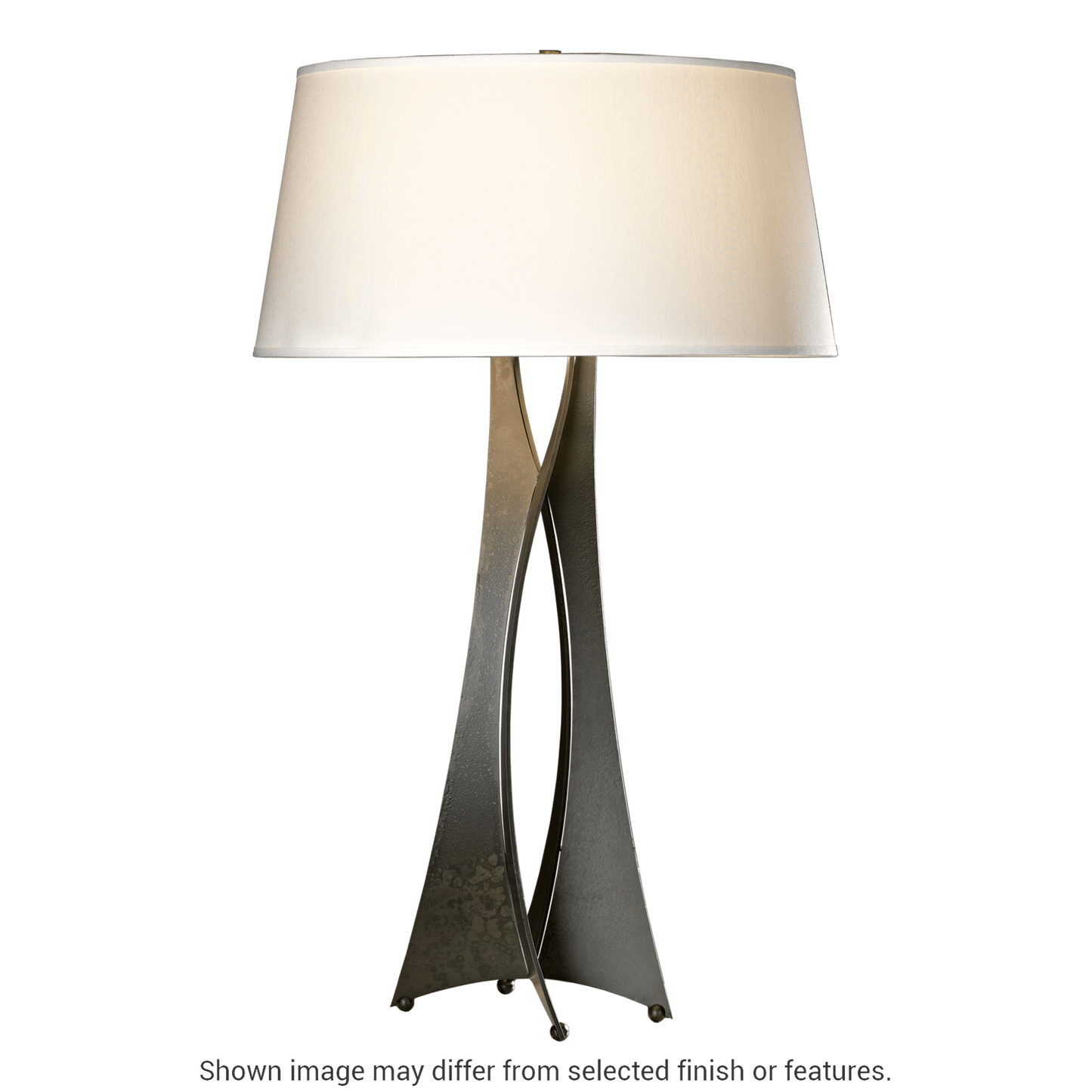 Moreau Tall Table Lamp - White - Natural Anna Shade by Hubbardton Forge