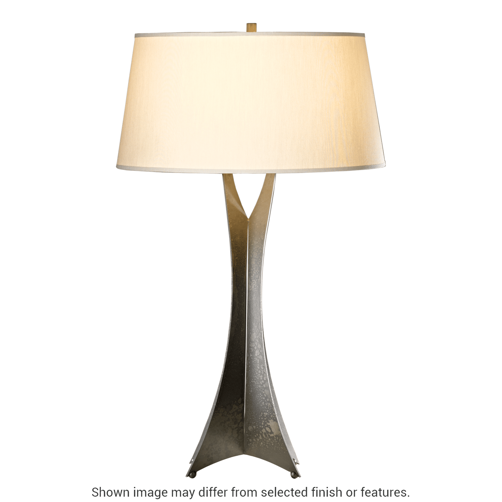 Moreau Tall Table Lamp - White - Natural Anna Shade by Hubbardton Forge