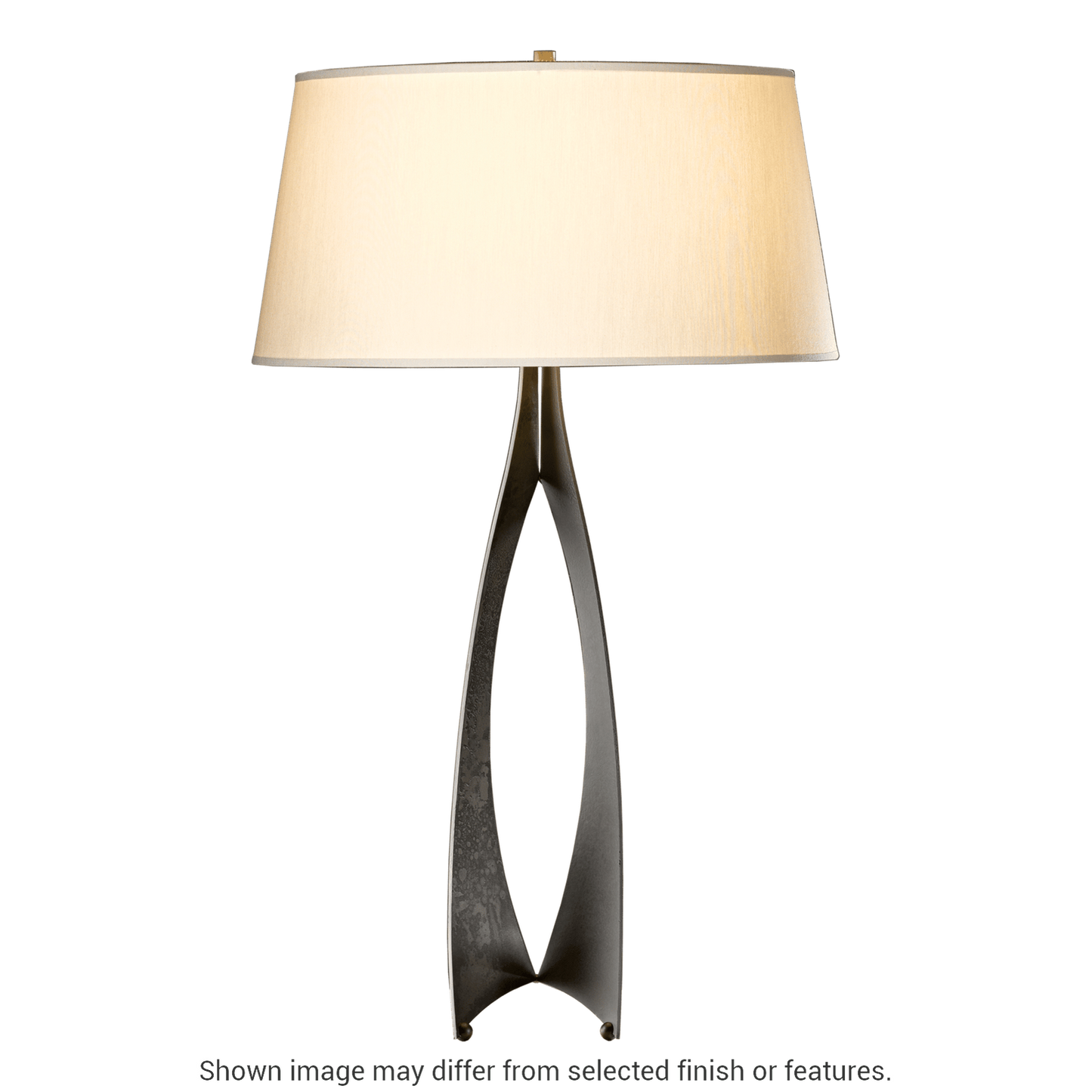 Moreau Tall Table Lamp - White - Natural Anna Shade by Hubbardton Forge