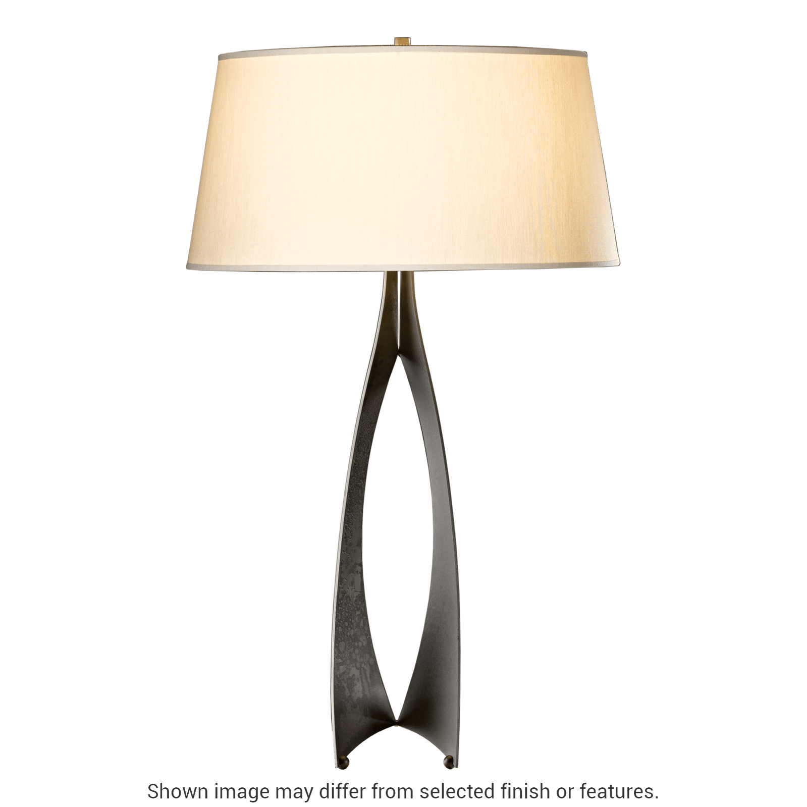 Moreau Tall Table Lamp - White - Natural Anna Shade by Hubbardton Forge