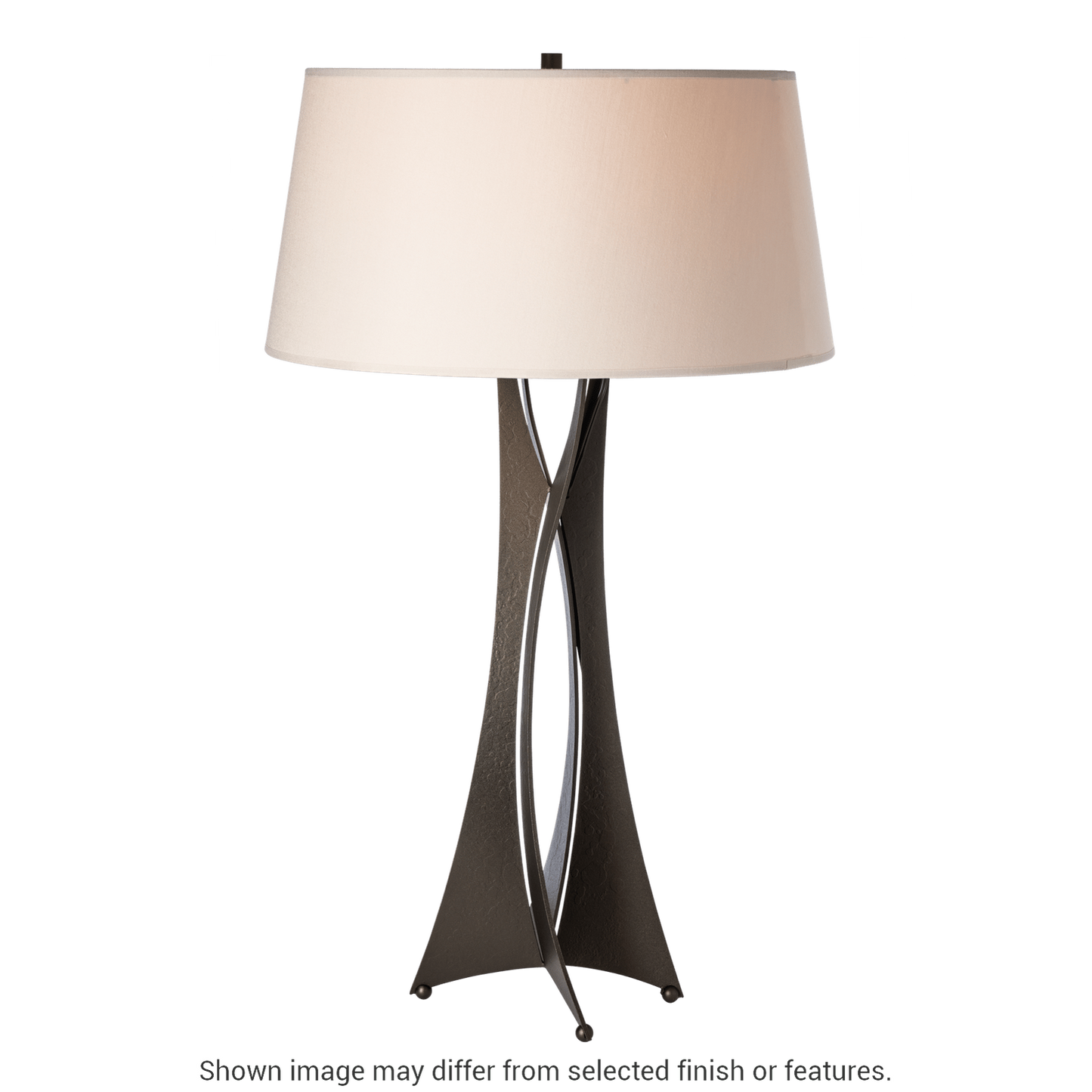 Moreau Tall Table Lamp - White - Natural Anna Shade by Hubbardton Forge