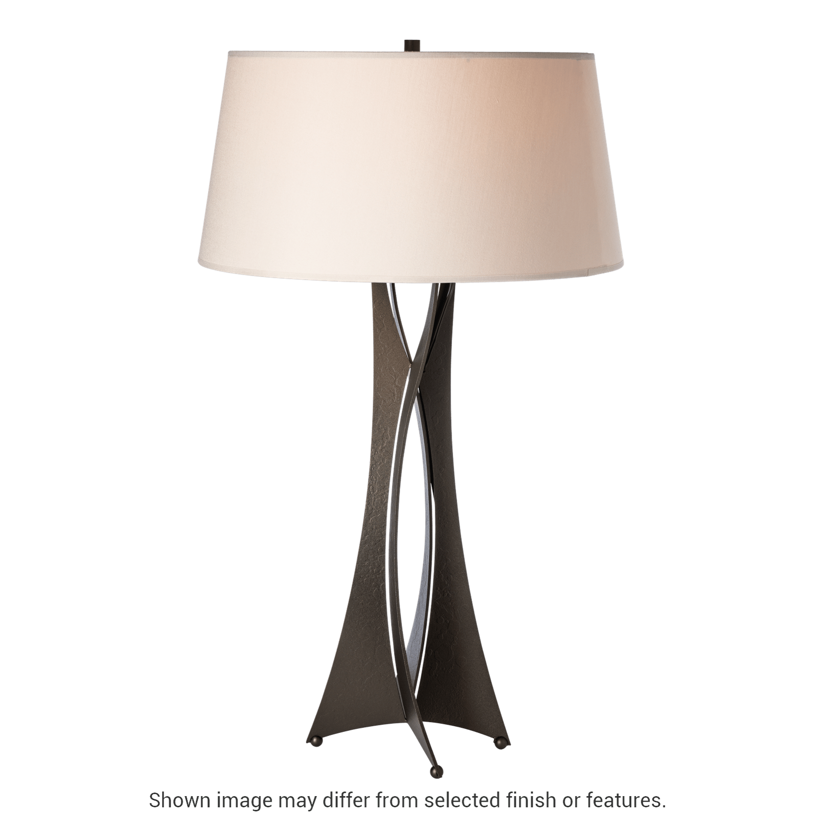 Moreau Tall Table Lamp - White - Natural Anna Shade by Hubbardton Forge